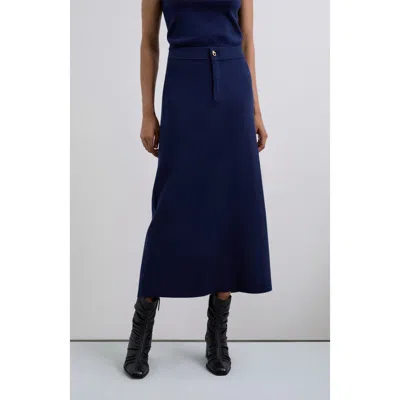 Scalpers Casualknit Skirt In Blue