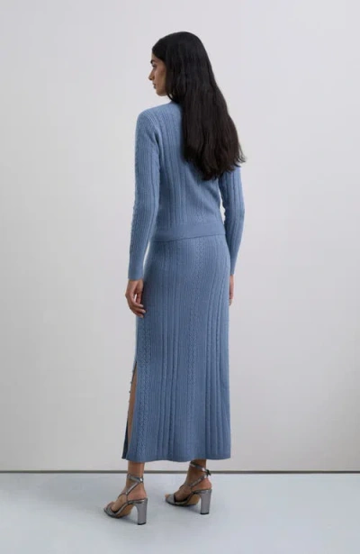 Scalpers Butbraidknit Skirt In Blue