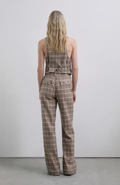 Scalpers Pinkcheck Pant In Neutral