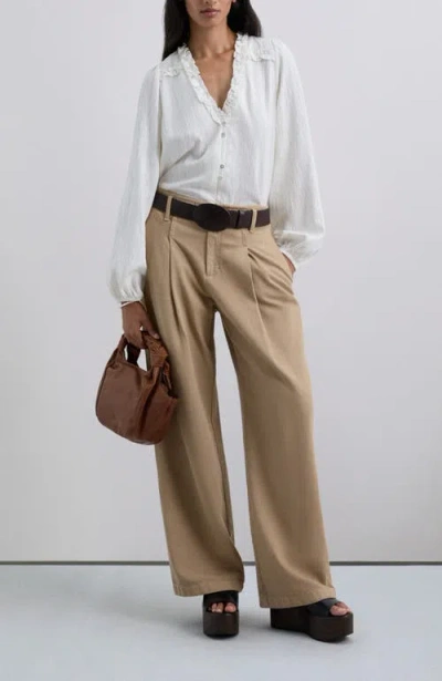 Scalpers Lurex Stripes Shirt In White