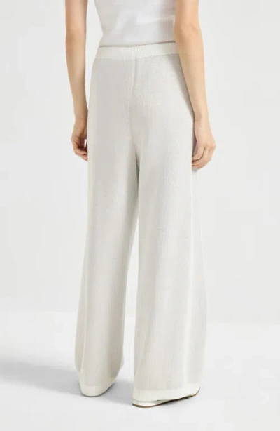 Brunello Cucinelli Drawstring Palazzo Pants In Neutral