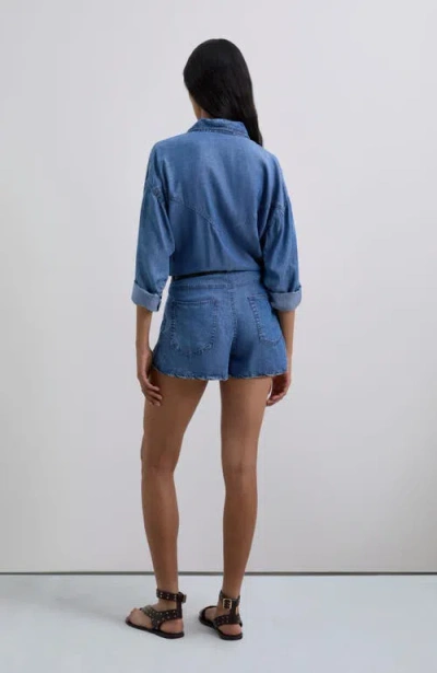 Scalpers Short Tencel Jumpsuit In Blue