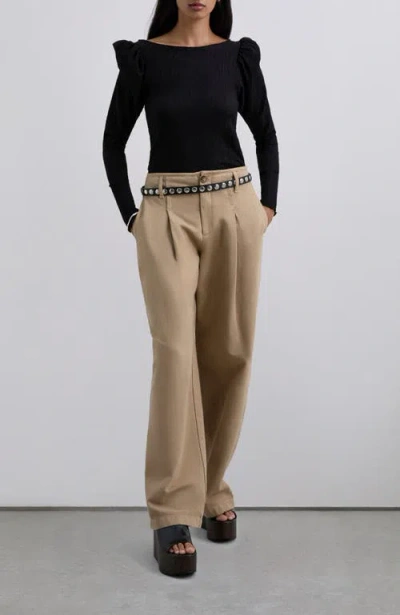 Scalpers Wrinkle Puff Ls Tee In Black