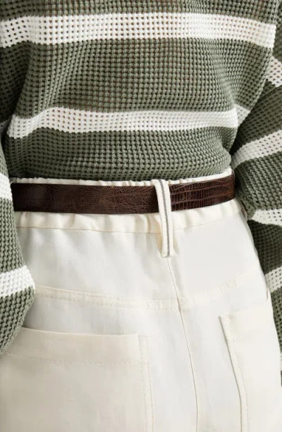 Brunello Cucinelli Fluid Twill Baggy Trousers In Neutral