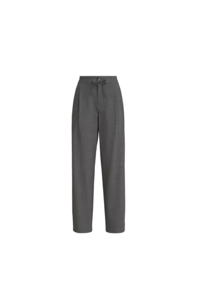 Brunello Cucinelli Drawstring Tailored Trousers In Black