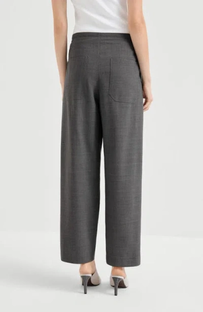 Brunello Cucinelli Drawstring Tailored Trousers In Black