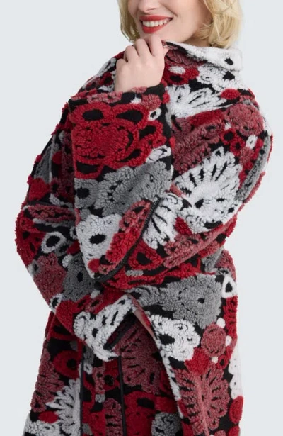 Luukaa Sorelle Convertible Poncho-jacket In Burgundy