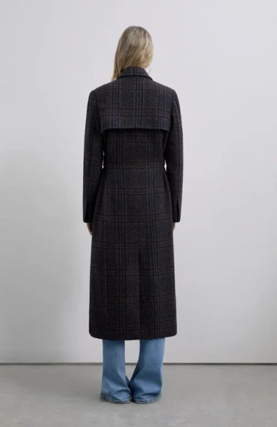 Scalpers Bluecheck Coat In Black