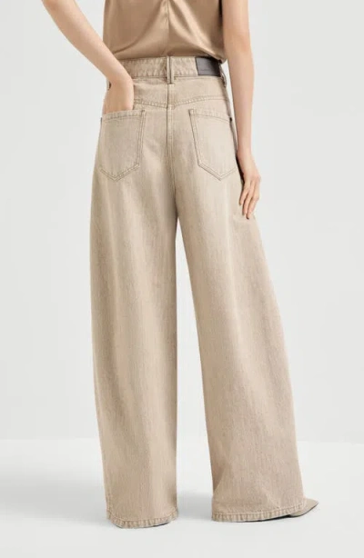 Brunello Cucinelli Authentic Denim Trousers In Neutral