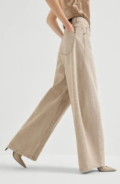 Brunello Cucinelli Authentic Denim Trousers In Neutral