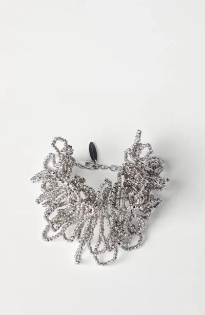 Brunello Cucinelli Hematite And Sterling Silver Bracelet In Metallic