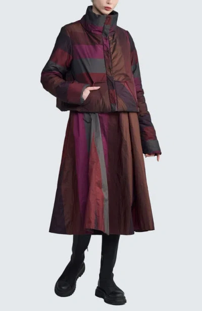 Luukaa Estelle Padded Coat In Burgundy