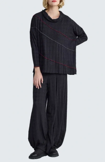 Luukaa Fleuris Cowl-neck Blouse In Black