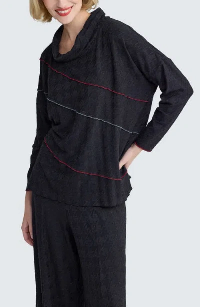 Luukaa Fleuris Cowl-neck Blouse In Black