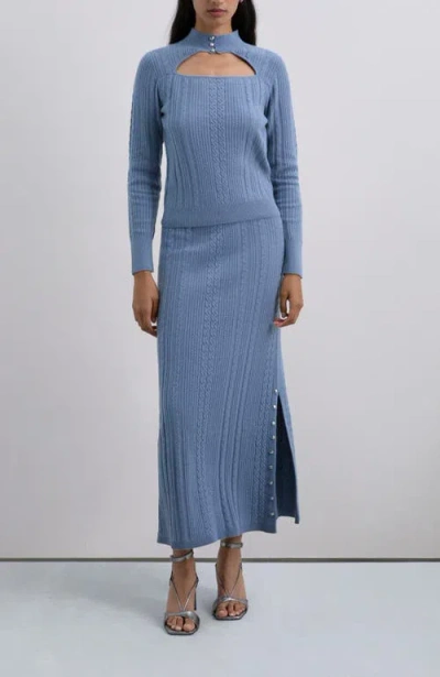 Scalpers Butbraidopenset Jumper In Blue