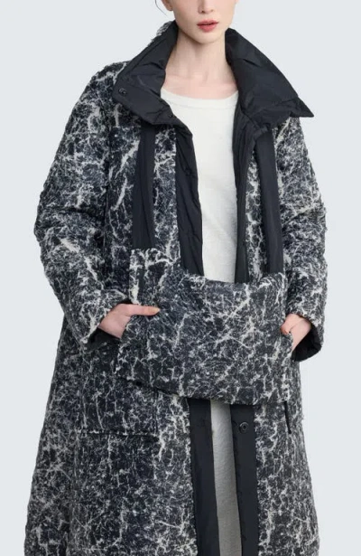 Luukaa Fiora Voluminous Coat & Hand Muff In Black