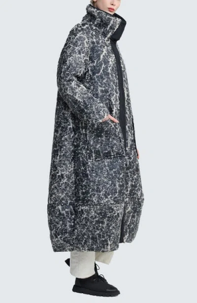 Luukaa Fiora Voluminous Coat & Hand Muff In Black