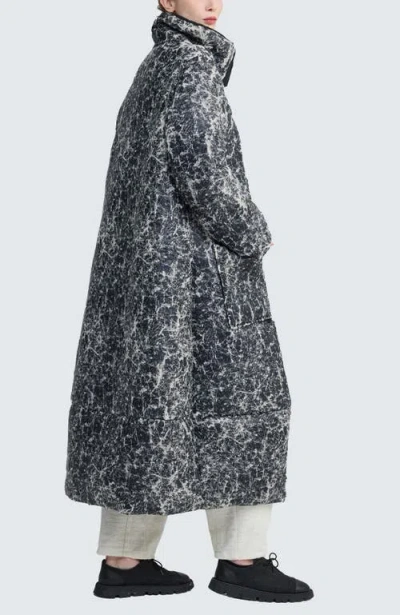 Luukaa Fiora Voluminous Coat & Hand Muff In Black