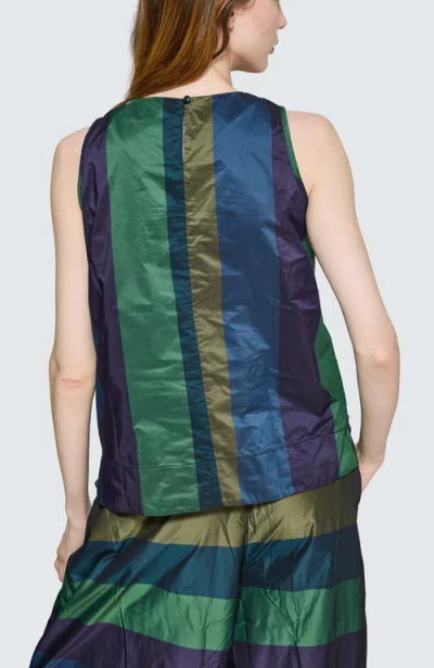 Luukaa Tamara Taffeta Top In Blue