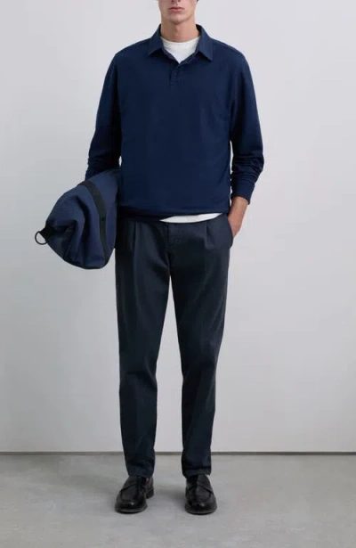 Scalpers Icon Reverse Polo In Blue