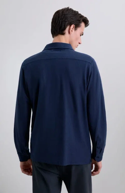 Scalpers Icon Reverse Polo In Blue