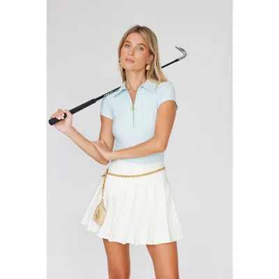 Goldie Byrd Pleated Skirt In White