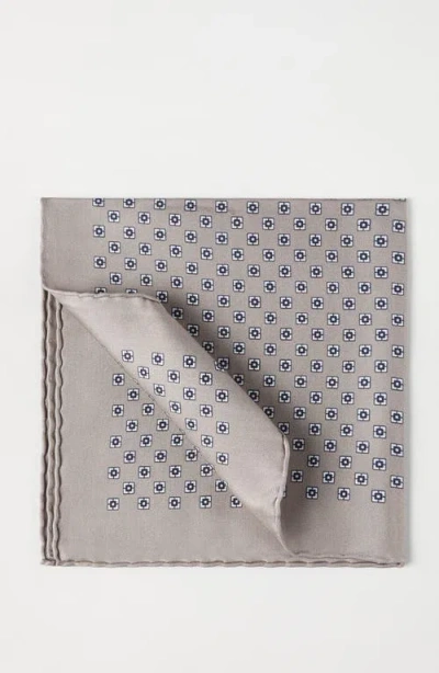Brunello Cucinelli Patterned Pocket Square In Gray