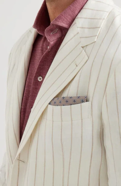 Brunello Cucinelli Patterned Pocket Square In Gray