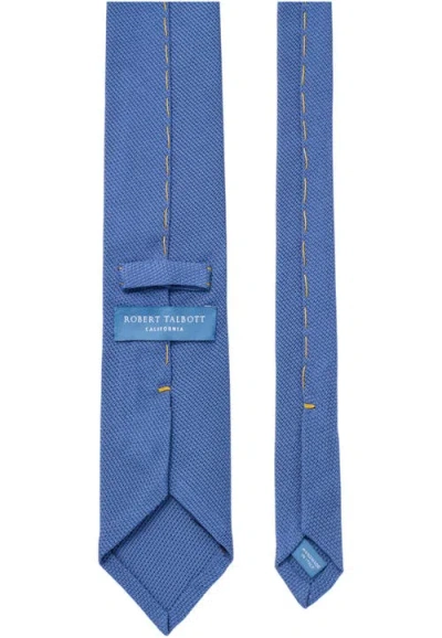 Robert Talbott Duvall Solid Grenadine Silk Necktie In Blue