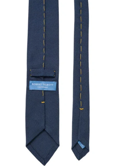 Robert Talbott Duvall Solid Grenadine Silk Necktie In Blue