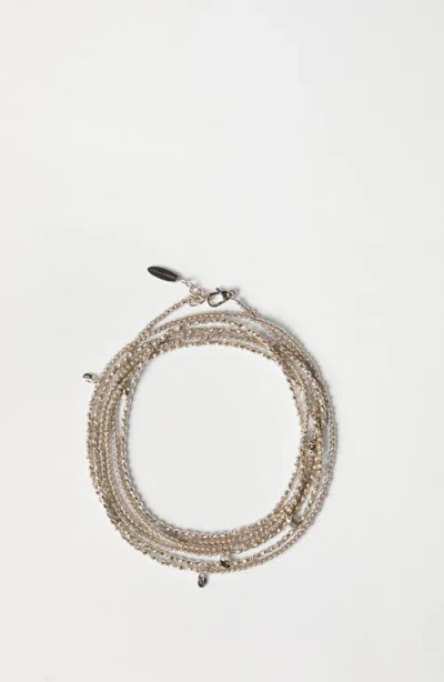 Brunello Cucinelli Hematite And Sterling Silver Bracelet In Gold