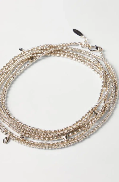 Brunello Cucinelli Hematite And Sterling Silver Bracelet In Gold