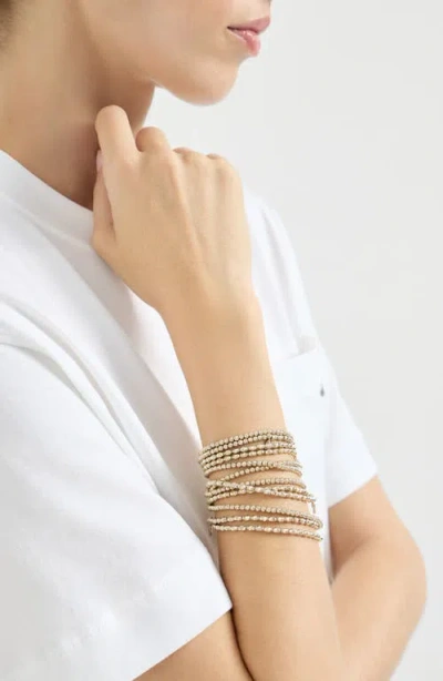 Brunello Cucinelli Hematite And Sterling Silver Bracelet In Gold