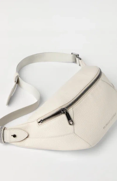 Brunello Cucinelli Duo Leather Belt Bag In Neutral