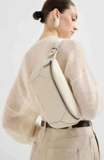 Brunello Cucinelli Duo Leather Belt Bag In Neutral