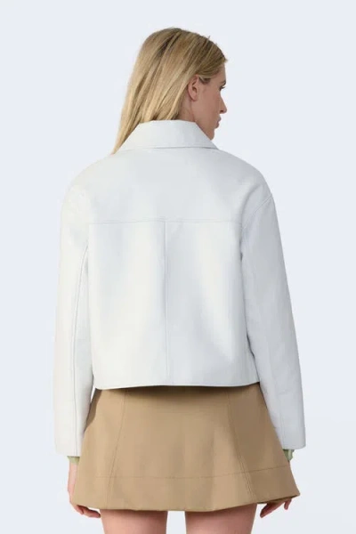 Furniq Uk Ella Leather Jacket In White