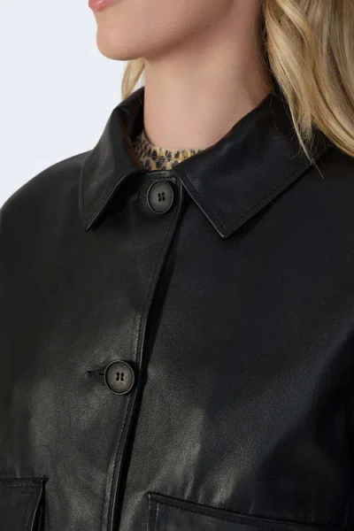 Furniq Uk Ella Leather Jacket In Black