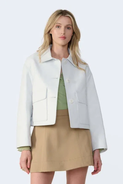 Furniq Uk Ella Leather Jacket In White
