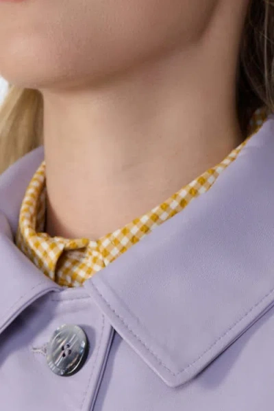 Furniq Uk Ella Leather Jacket In Purple