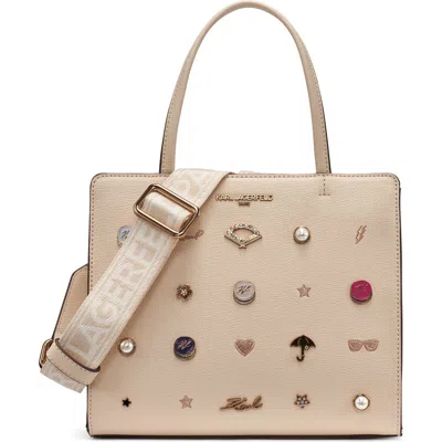 Karl Lagerfeld Paris Maybelle Satchel In Brown