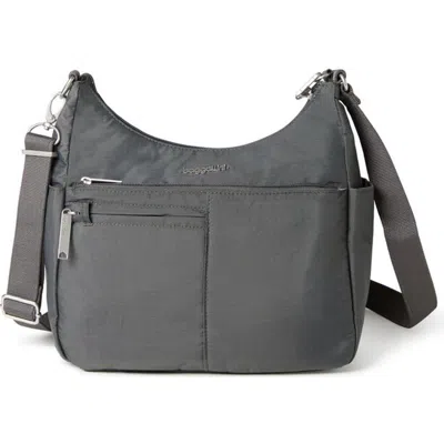 Baggallini Securtex Anti-theft Free Time Crossbody Bag In Gray