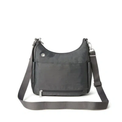 Baggallini Securtex Anti-theft Free Time Crossbody Bag In Gray