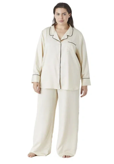 Cuup The Pajama Set Recycled Satin In White