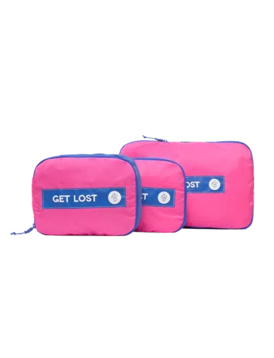 Baboon To The Moon Packing Cube Set In Pink