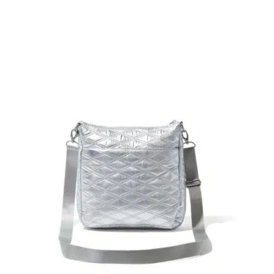 Baggallini Modern Everywhere Slim Crossbody Bag With Rfid Wristlet In Silver