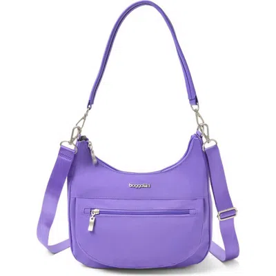 Baggallini Modern Pocket Half Moon Shoulder Bag In Purple