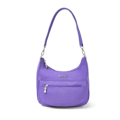 Baggallini Modern Pocket Half Moon Shoulder Bag In Purple