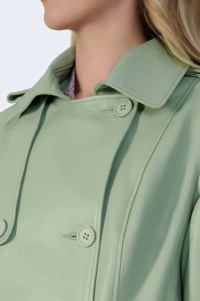 Furniq Uk Soho Leather Jacket In Green