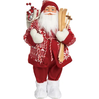 Transpac Multicolor Fabric Fair Isle Santa Decor In Multi