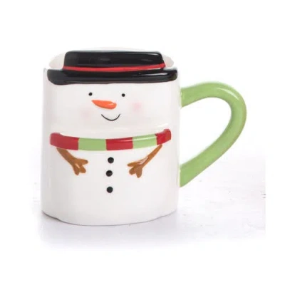 Transpac Dolomite White Christmas Cookie Character Mug In White